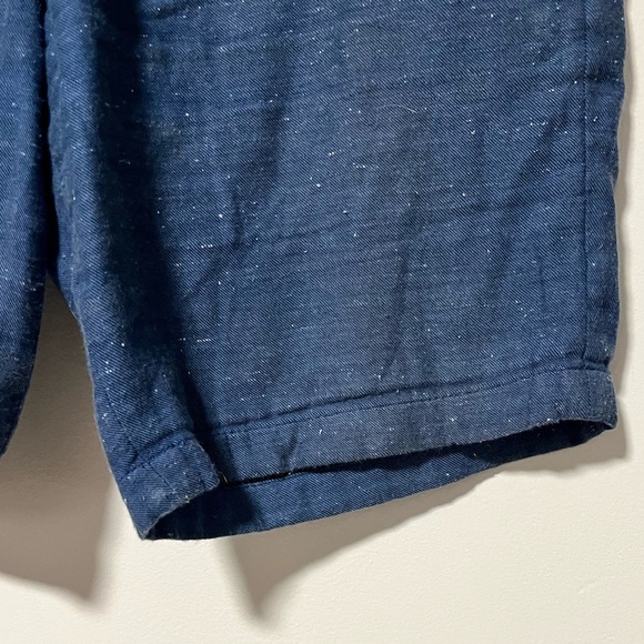 Club Monaco Maddox Fit Men’s Blue Linen-Blend Shorts Size 31 - Classic - Picture 9 of 10